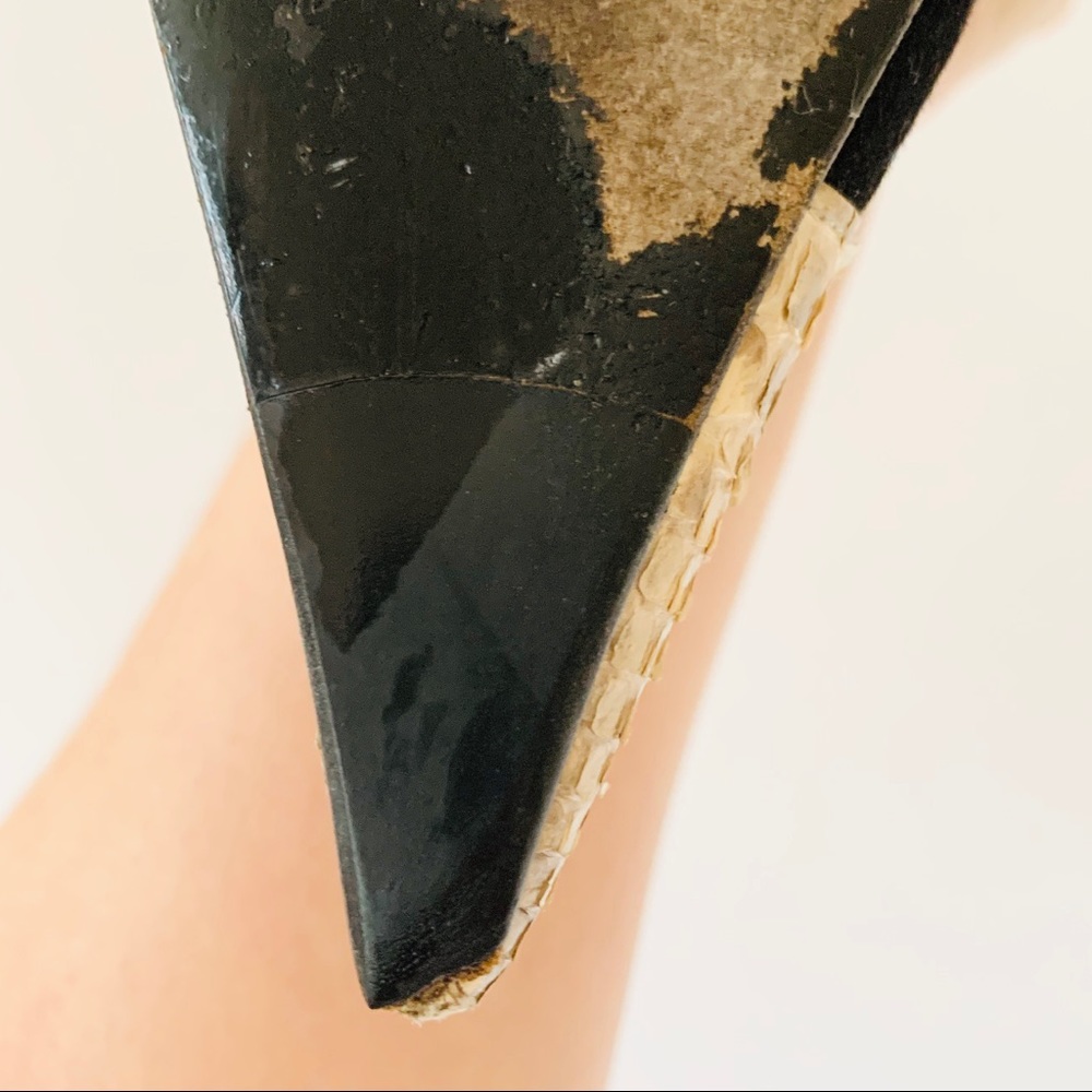 Stuart Weitzman Suede & Python Avant-Garde Heels - image 7